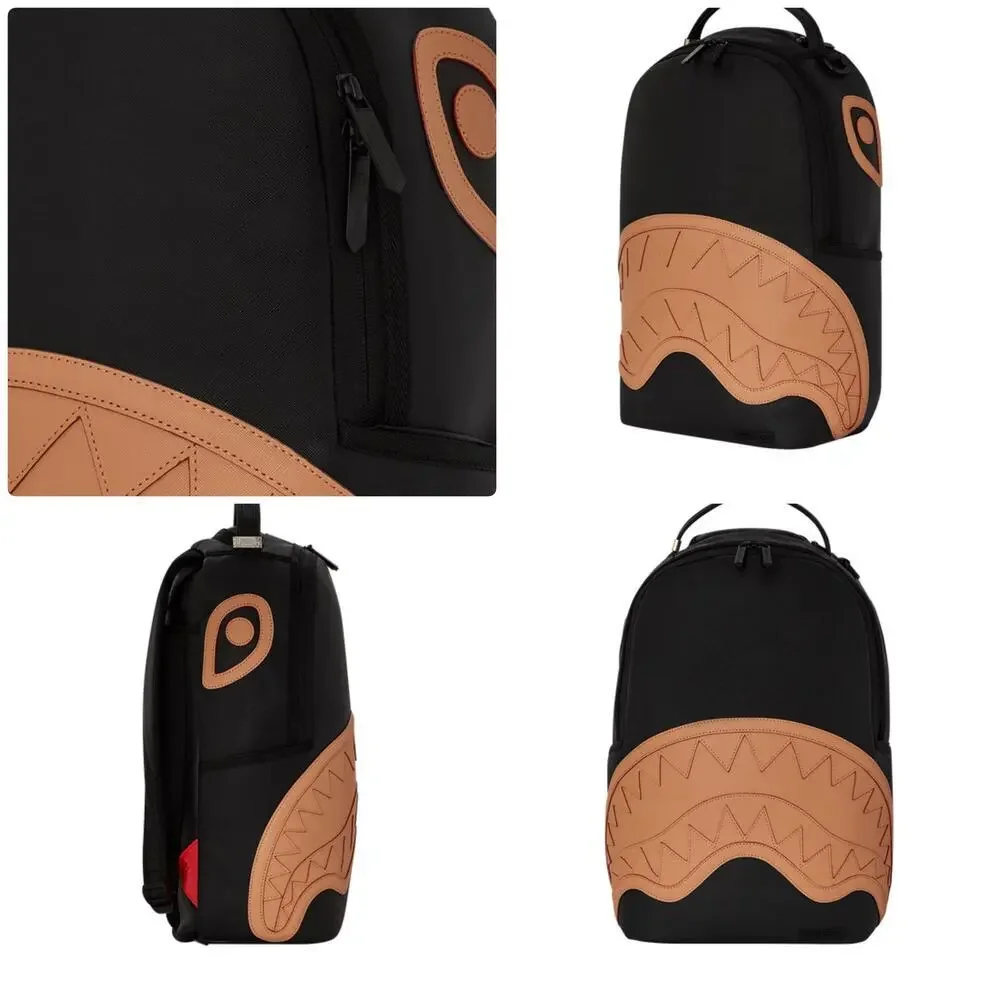 Sprayground‎ Grand Tourer Backpack Black/Tan Shark Limited Edition NWT/NEW!!